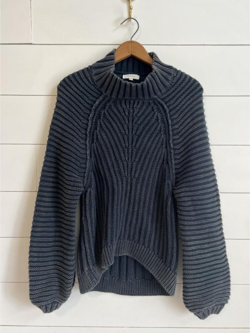 Boheme Mock Neck Chunky Pullover Sweater Women's size M Lagenlook Cozy